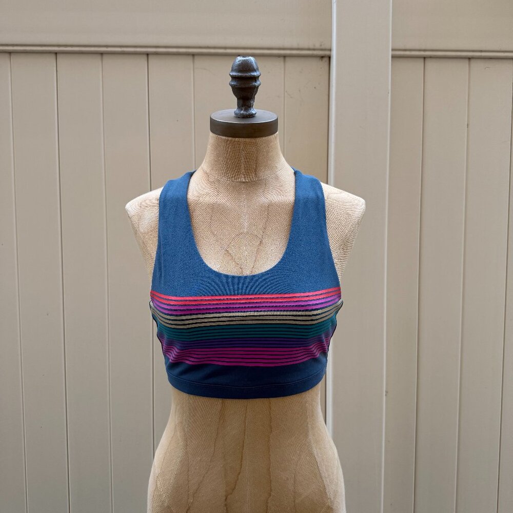 Spiritual Gangster Striped Sports Bra